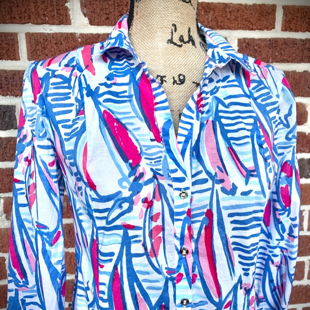 Lilly Pulitzer Tunic Shirt Dress -Red Right Return